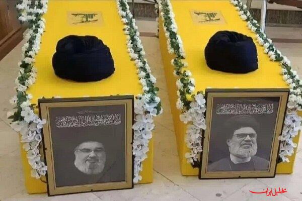  تحلیل ایران -نخستین تصویر تابوت پیکرهای سید حسن نصرالله و سید هاشم صفی‌الدین