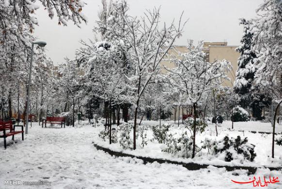  تحلیل ایران -بارش برف در قسمت های شمالی استان تهران