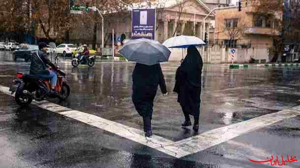  تحلیل ایران -ورود موج جدید باد و بارش‌ های رگباری به کشور از فردا