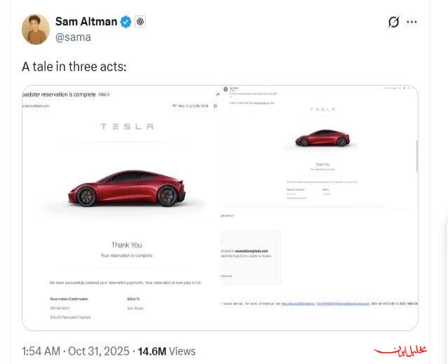  تحلیل ایران -کنایه های ماسک و آلتمن بر سر لغو پیش سفارش روداستار