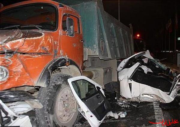  تحلیل ایران -تصادف کامیون با پژو ۵ نفر را به کام مرگ کشاند