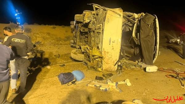  تحلیل ایران -واژگونی اتوبوس در محور نطنز اصفهان با ۹ مصدوم و ۱۳ فوتی