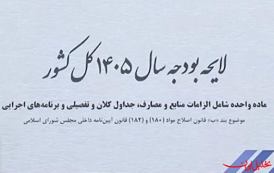  تحلیل ایران -حذف و ادغام ۱۳۶ ردیف هزینه‌ در بودجه ۱۴۰۵ برای کمک به معیشت مردم