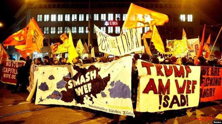  تحلیل ایران -اعتراض هزاران سوئیسی به حضور ترامپ در داووس