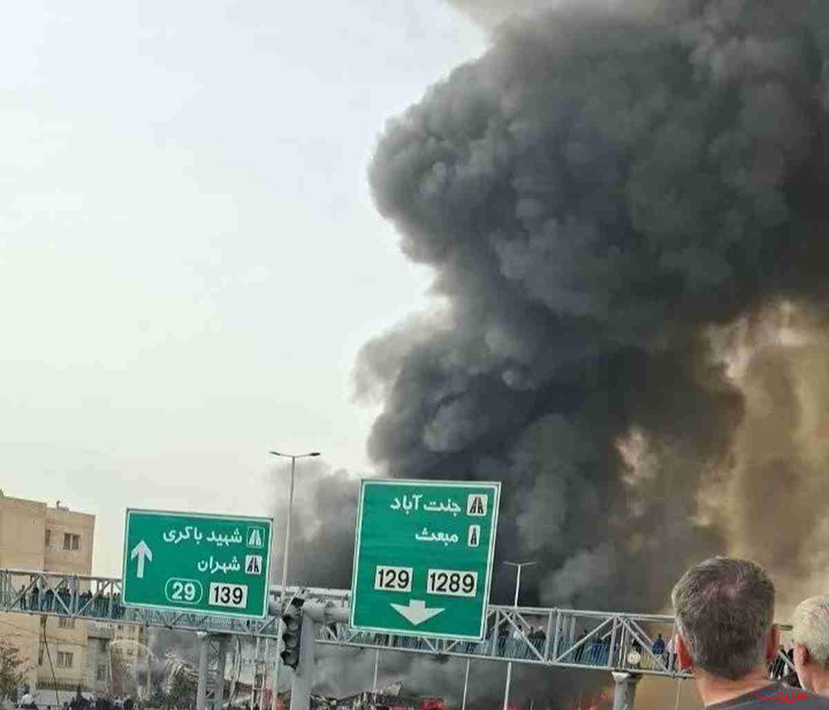  تحلیل ایران -حریق بسیار گسترده یک بازارچه در جنت آباد تهران