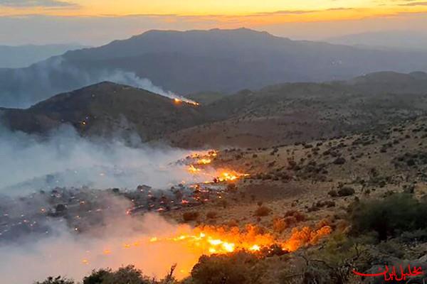  تحلیل ایران -پنج هکتار از علفزارهای زمین‌های لاکان رشت در آتش سوخت